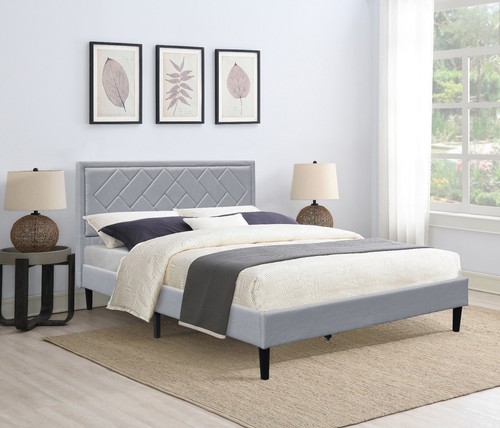 Padded headboard grey stone - padded,