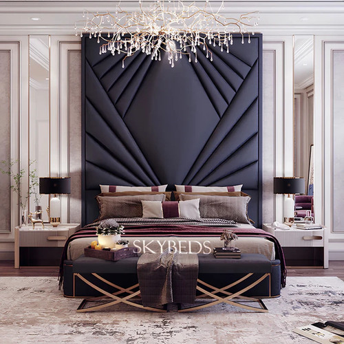 Olympia high headboard bed - olympia,