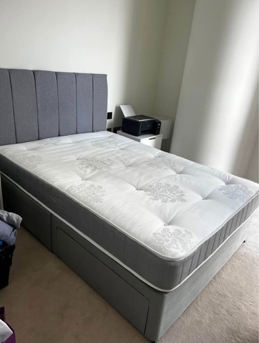 Double bed frame and mattress - bed,