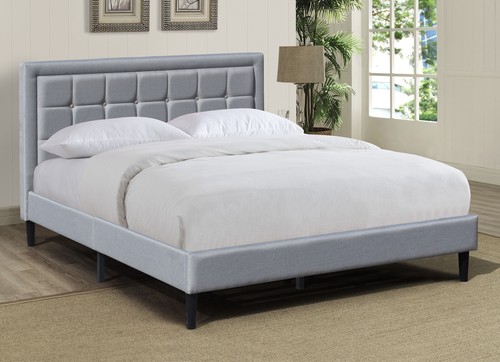 Buttoned headboard grey stone - grey,