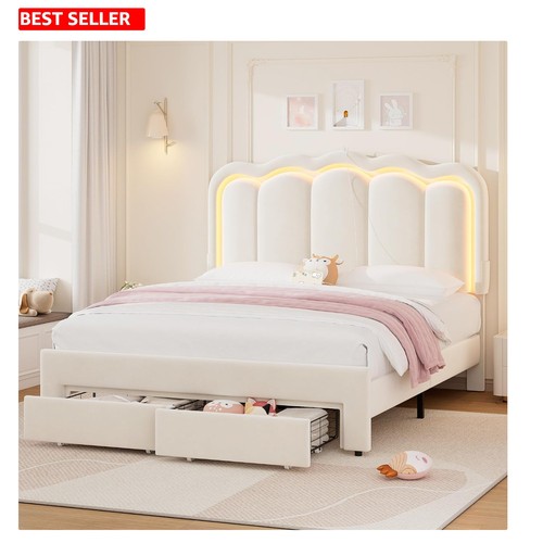 Bed frame full upholstered - bed,