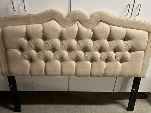 Beige tufted fabric - tufted,
