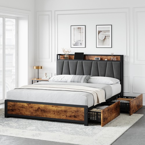 Full queen king platform bed - full/queen/king,
