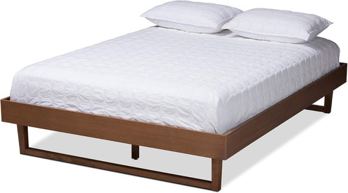 Stylish brown double bed - double, frame