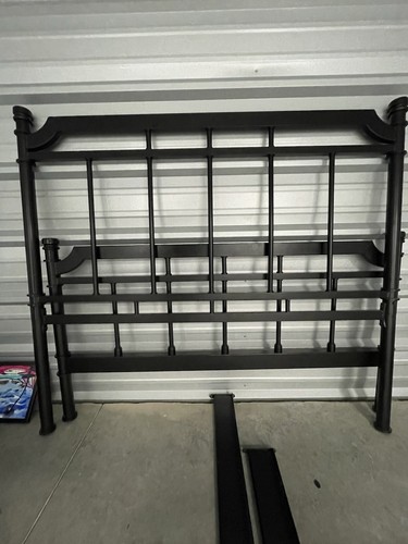 Black metal headboard - headboard, &