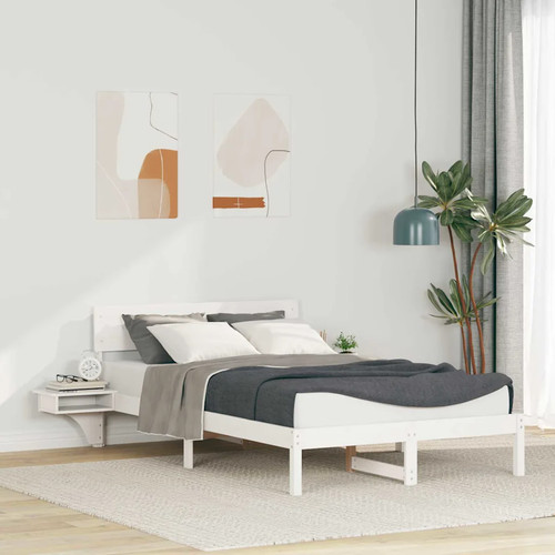 Walplus white double bed - white,