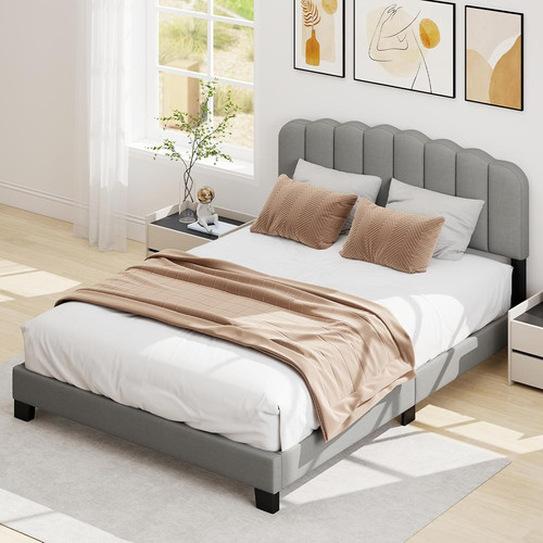 Double bed frame upholstered - double,