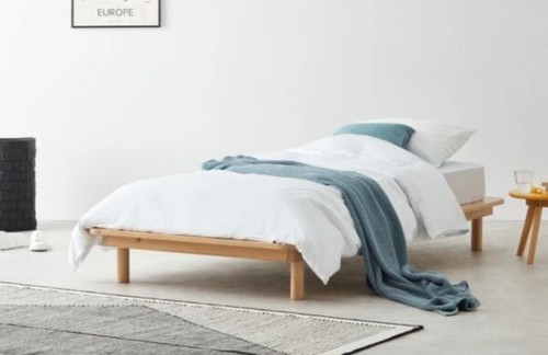 Kano wood platform double bed - double,